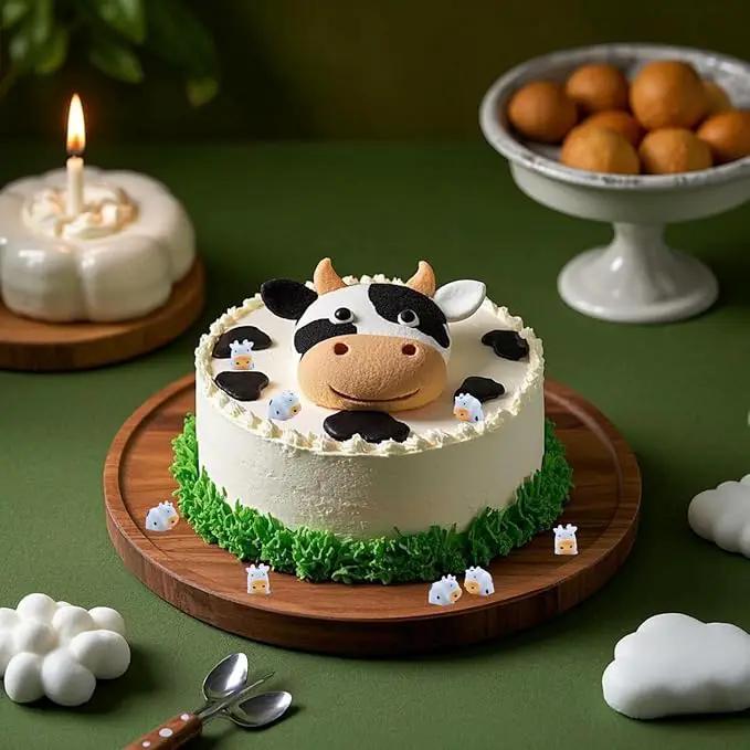 DoubleWood Mini Cow Figurines Set, 120 Pieces, Resin Mini Animals Decorations for Fairy Gardens and Miniature Landscapes (120, White) by GreenHaven Gardens