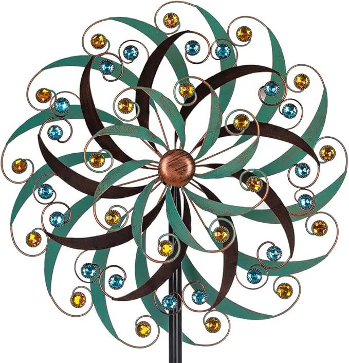 VEWOGARDEN 20" Dia Large Wind Spinner, Outdoor Metal Windmill Spinner - Yard Art Spinner Wind Catchers Sculpture for Patio, Lawn & Garden Decor by GreenHaven Gardens