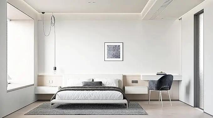 Dimoon 118''x15.7'' White Skin Peel and Stick Wallpaper Contact Paper Modern Self Adhesive Wall Paper Removable Renter Friendly Textured Solid Color Cabinet Vinyl Roll (118''x15.7'',White Skin) by GreenHaven Gardens