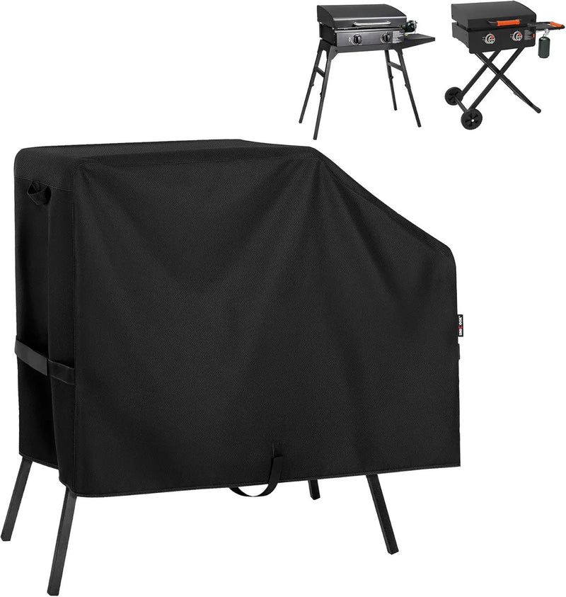Unicook Griddle Cover for Blackstone 22 Inch and 17 Inch Griddle with Hood and Stand, Heavy Duty Waterproof Outdoor BBQ Grill Cover with Sealed Seam, Black by GreenHaven Gardens