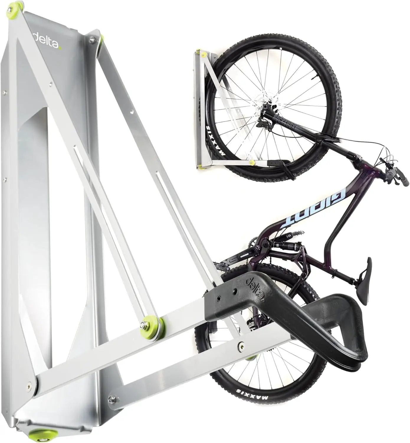 Pivot Bike Storage Rack by Delta Cycle - Bike Rack Garage Wall Mount Swivels to Save Space - No Lifting Required Vertical Bike Rack - Indoor Bike Storage Wall Hanger Holds Up to 100 lbs by GreenHaven Gardens