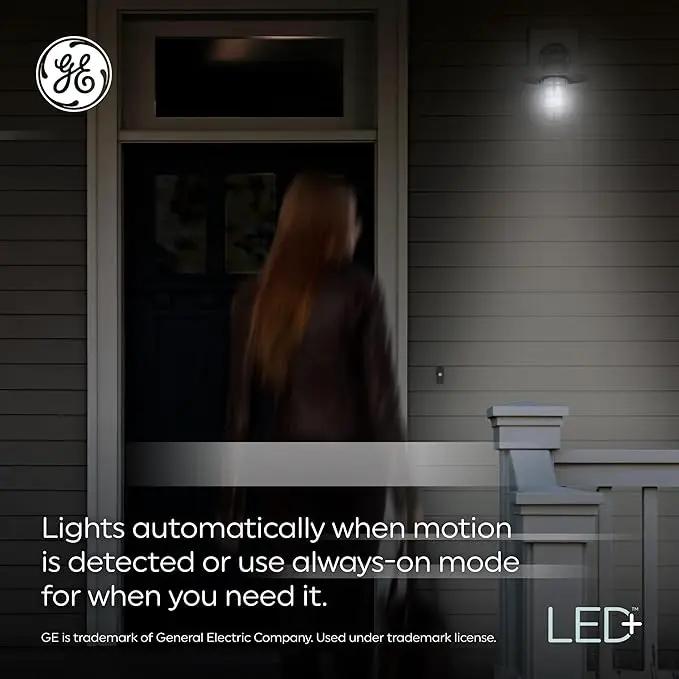GE LED+ Motion Sensor LED Light Bulbs, 15W, PAR38 Outdoor Security Floodlight, Warm White (2 Pack) by GreenHaven Gardens