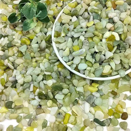 5LB Succulent Jade Pebbles, 3/8 Inch Natural Decorative Polished Stones, River Rocks for Vase, Flowerpot, Indoor and Garden Decoration by GreenHaven Gardens