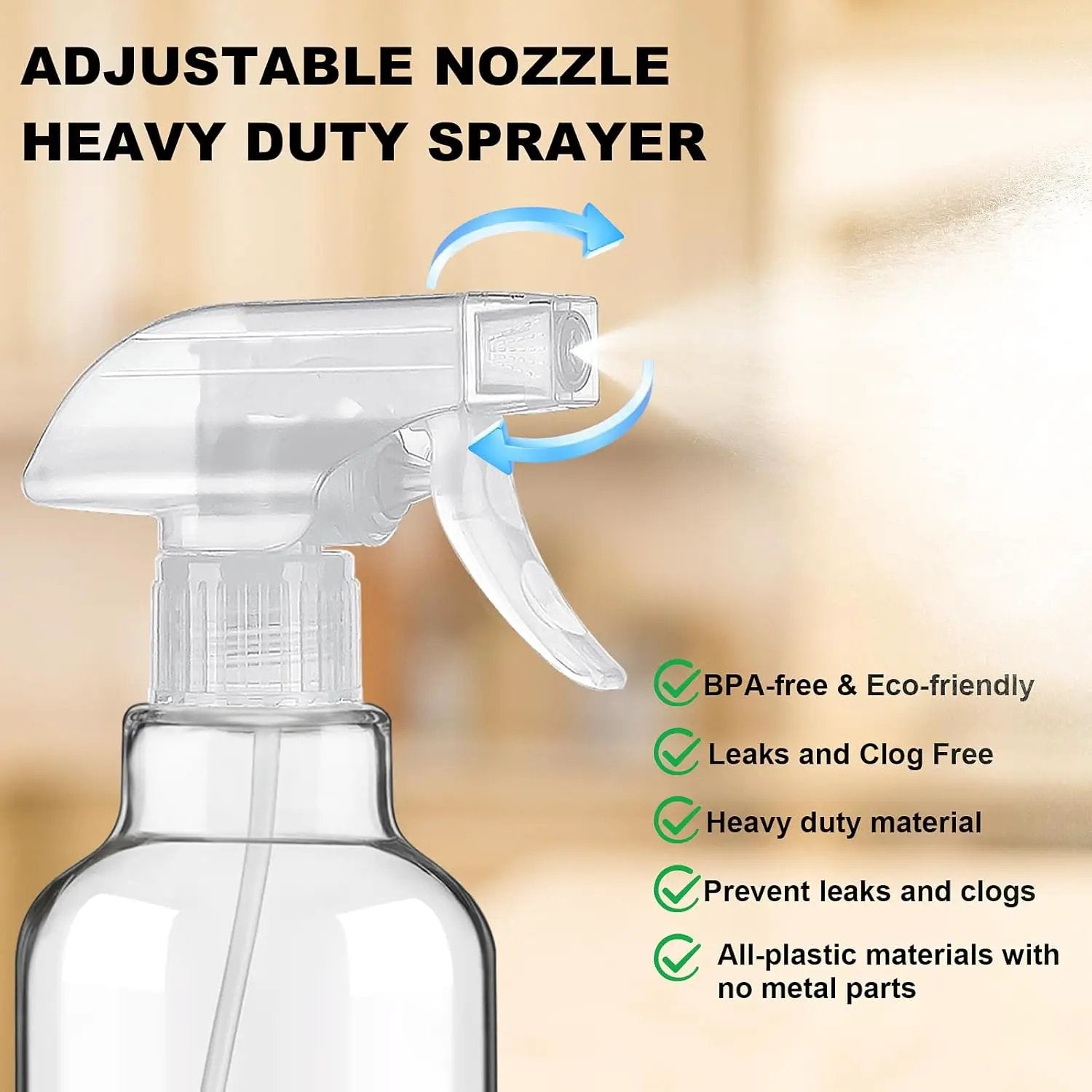 Glass Spray Bottles with Silicone Sleeve 16.9oz 2 Pack Empty Spray Bottle for Hair Mist/Stream Spraying for Cleaning Solutions, Plants, Essential Oils (clear-white&yellow) by GreenHaven Gardens
