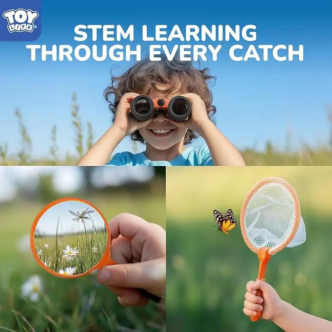 TOY Life Bug Catcher for Kids, Bug Catching Kit Kids Explorer Kit with Butterfly Net, Catching Tool, Tweezers, Magnifying Glass, Binoculars, Insect Catcher, Educational Outdoor Toys Kid Adventure Set by GreenHaven Gardens