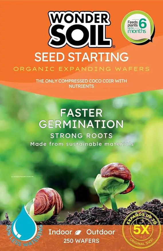 WONDER SOIL | 250 Organic Seed Starter Pellets | Ready to Plant Seed Starting Soil Loaded with Pre-Mixed Nutrients | Fast Germination | Indoor or Outdoor | 250 Count by GreenHaven Gardens