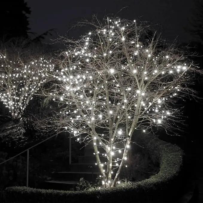 OZS 2PK 240LED 95FT Solar Sring Lights Outdoor Waterproof, Solar Christmas Lights for Outside, Green Wire Tree Electric Holiday Light with 8 Lighting Modes for Christmas Decorations(Cool White) by GreenHaven Gardens