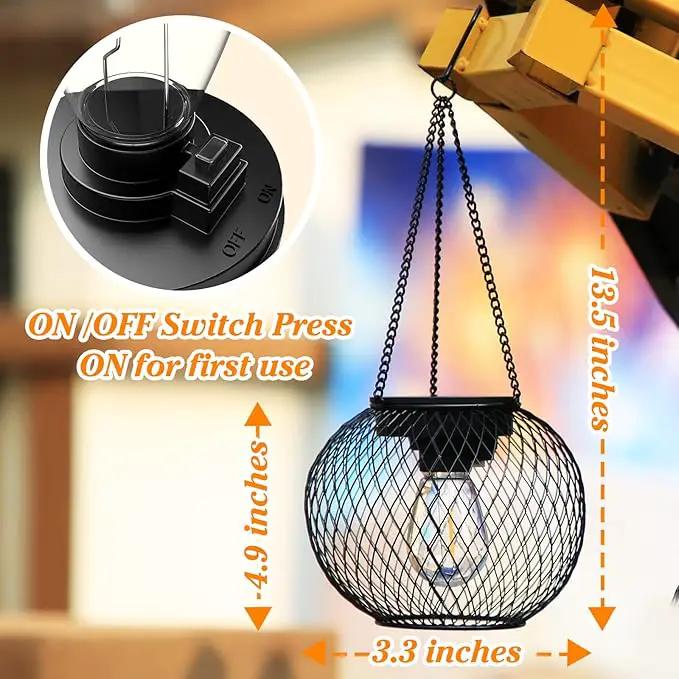Solar Lantern Outdoor, KagoLing Upgraded Hanging Solar Lights Outdoor Garden Christmas Decorations Decorative Lighting Solar Powered Waterproof Tree Lantern for Garden Yard Patio Pathway, 4 Pack by GreenHaven Gardens