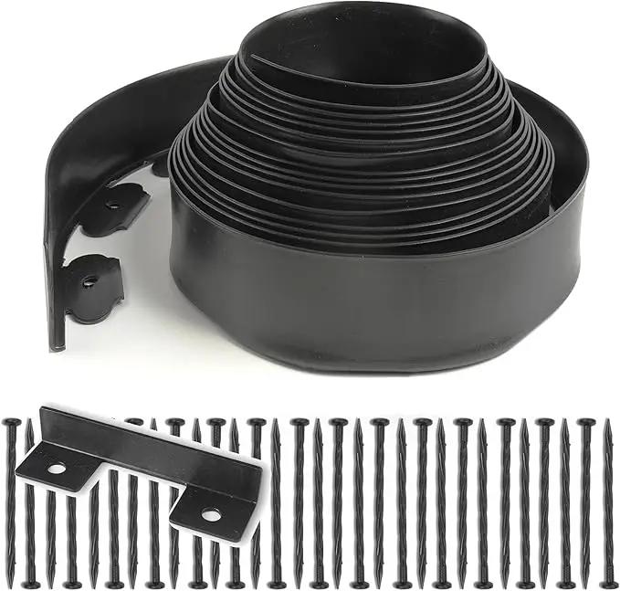 4 inch Tall Landscape Edging No Dig 33FT Garden Edging with 30 Spikes, Landscape Edging Border for Landscaping, Lawn, Flower Beds, Grass, Yard by GreenHaven Gardens