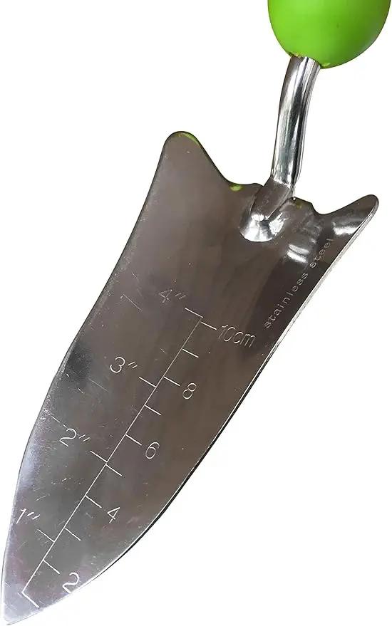 Garden Guru Transplanter Trowel Shovel - Stainless Steel - Rust Resistant - Ergonomic Grip - Perfect Hand Shovel Tool for Gardening Weeding Transplanting and Digging in Garden Beds by GreenHaven Gardens