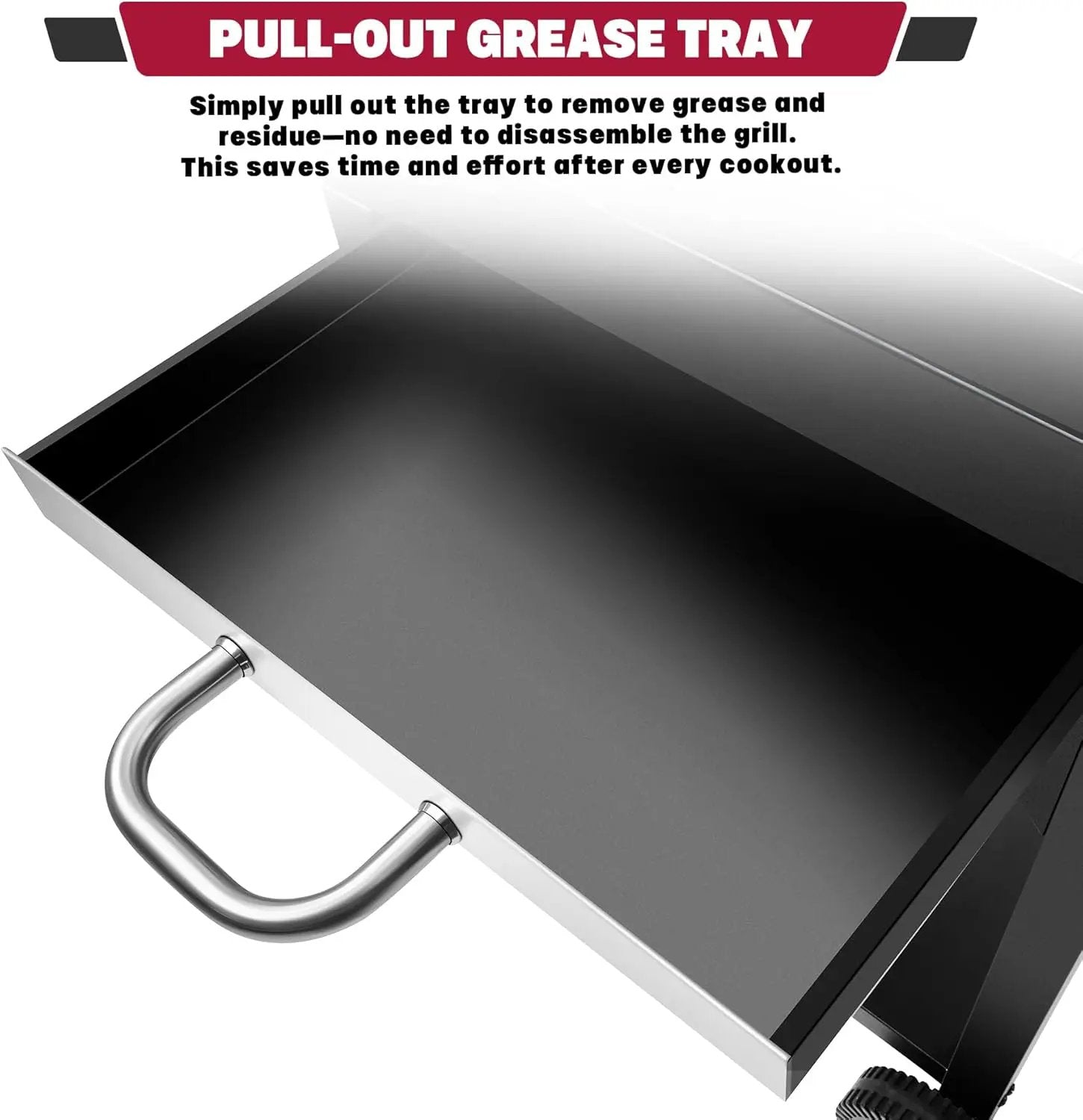 Charcoal Grill, BBQ Grill Charcoal Grill with Pull-Out Grease Tray for Outdoor Patio Backyard (Black) by GreenHaven Gardens