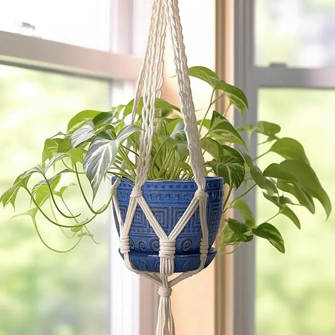 G EPGardening Plant Pots Indoor 5 Inch - Ceramic Pot for Plants with Drainage Hole and Saucer Round Planter Outdoor Modern Flower Pot Home Office Decor Blue by GreenHaven Gardens