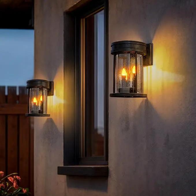 Beautyard Solar Lanterns Outdoor Waterproof Solar Candles Lantern Garden Lanterns Flickering Candle Lantern Lights Outdoor Patio Decor Mothers Day Gifts 2 Packs by GreenHaven Gardens