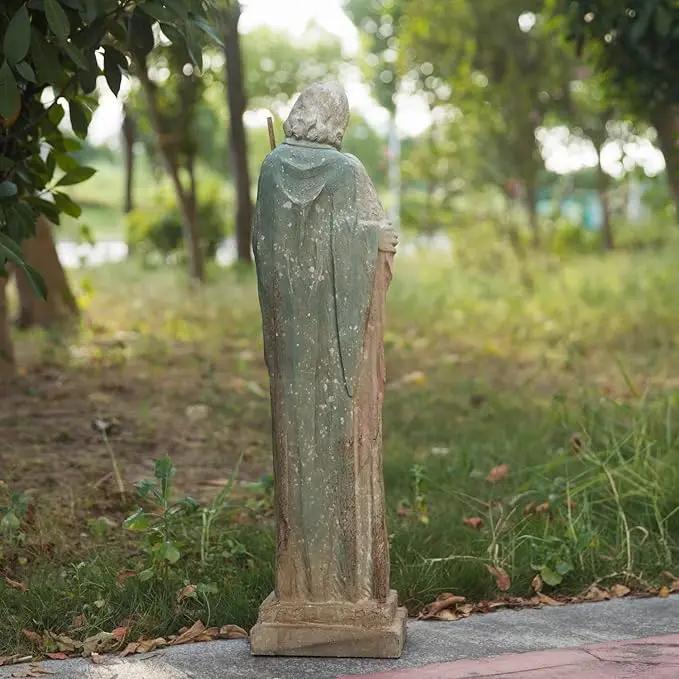 Holy Family Garden Statue Large Catholic Outdoor Sculpture H31.5” Big Sacred St Joseph Tall Virgin Mary Religious Saint Mother of God Outside Yard Lawn Patio Painted Resin by GreenHaven Gardens
