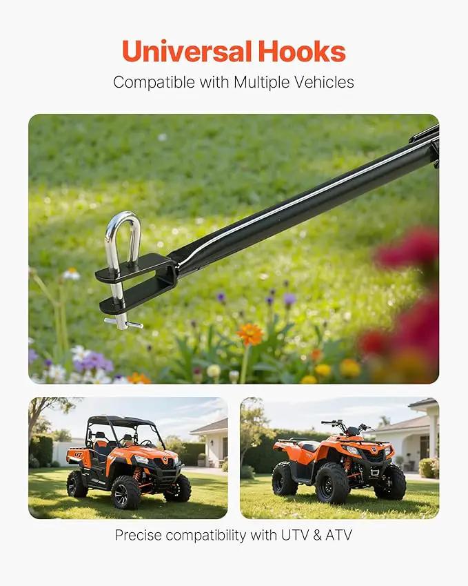 VEVOR Tow Behind Broadcast Spreader, 130LBS Capacity, Tow-Behind Lawn Spreader with 13 in Tires, 30 Adjustable Setting & 9.8 ft Spreading Width, Lawn Spreaders for Seed, Fertilizer, Salt, Ice Melt by GreenHaven Gardens
