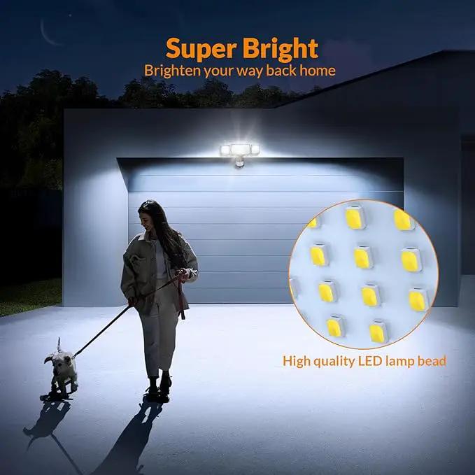 LEPOWER 1600LM LED Solar Security Lights Motion Outdoor, 5500K White Light, IP65 Waterproof Outdoor Flood Solar Light for Yard, Garage（Black） by GreenHaven Gardens