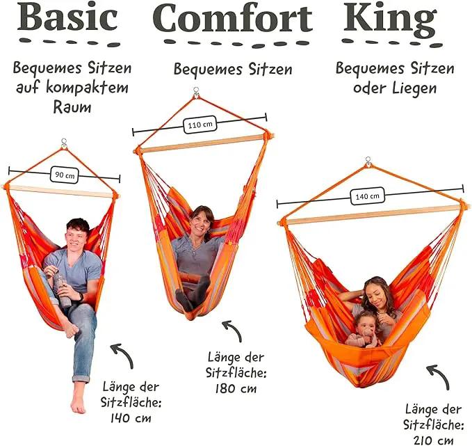 LA SIESTA® - Large Comfort Domingo Hammock Swing Chair - Weather & Tear Resistant Hanging Hammock Chair - Indoor Outdoor Hammock Chair Swing - Patio Porch Bedroom Hanging Chair - Max 285 Lbs, Toucan by GreenHaven Gardens