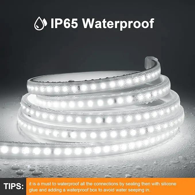 AIMENGTE Outdoor LED Strip Lights Waterproof, AC 110V, 1200LEDs, 6500k LED Rope Bright Lights for Garden, Patio, Indoor Under Cabinet Home Christmas Decoration(32.8ft, Cool White) by GreenHaven Gardens