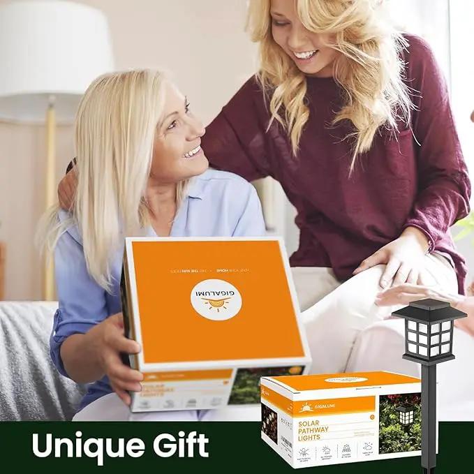 GIGALUMI Solar Outdoor Lights，10 Pack LED Solar Lights Outdoor Waterproof, Solar Walkway Lights Maintain 10 Hours of Lighting for Your Garden, Landscape, Path, Yard, Patio, Driveway by GreenHaven Gardens