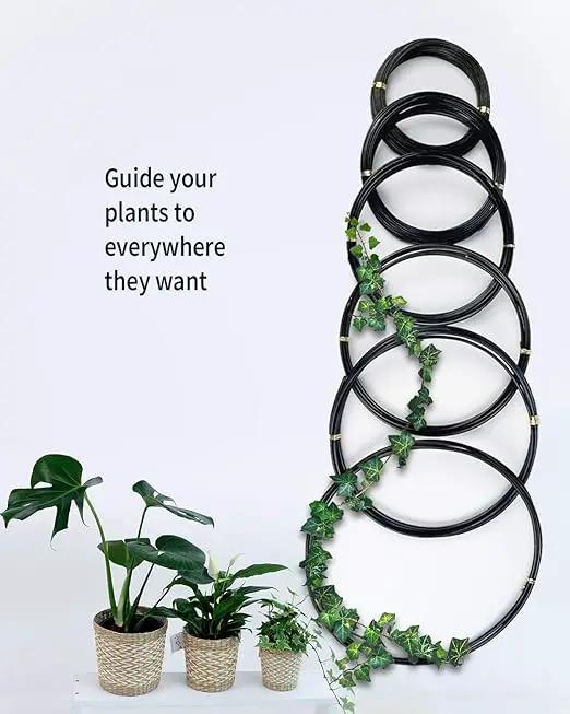 Bonsai Wire, 6 Sizes of 1mm, 1.5mm, 2mm, 2.5mm, 3mm, 4mm Black Aluminum Wire, Total 152 Feet Bonsai Tool Kit, 300 Grams Bonsai Tree Wire for Bonzai Trees Indoor by MoHern by GreenHaven Gardens