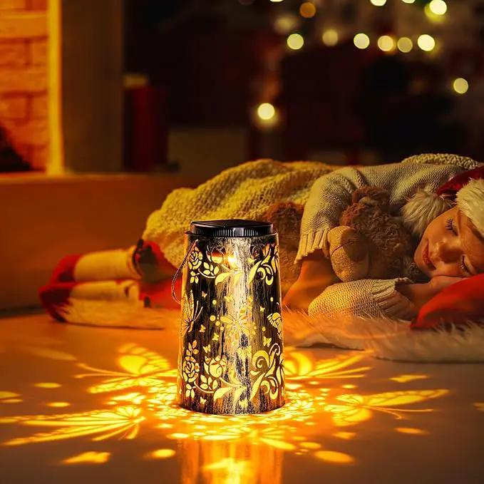 Solar Lanterns Butterfly Warm Cool Light Outdoor Waterproof Metal Decor Home Garden Yard Backyard Porch Table Pathway for Women Grandma Gifts 2pcs by GreenHaven Gardens