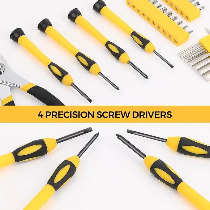 WGGE 39-Piece Home Tool Set/Hand Tool Set – Durable Household Hand Tool Kit with Hammer, Screwdrivers, Pliers, Wrench, Hex Keys & More – Compact Storage Case for Home Repairs, DIY & Maintenance by GreenHaven Gardens