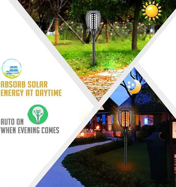 Aityvert Upgraded Larger Solar Torch Lights, Waterproof Outdoor Dancing Flames Lights, Flickering Flames Garden Lights, Landscape Decoration Pathway Patio Lights 43" 96 LED (1 Pack) by GreenHaven Gardens