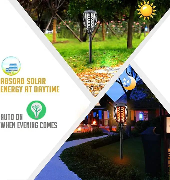 Aityvert Upgraded Larger Solar Torch Lights, Waterproof Outdoor Dancing Flames Light, Flickering Flames Garden Light, Landscape Decoration Pathway Patio Lights 43" 96 LED (6 Pack) by GreenHaven Gardens