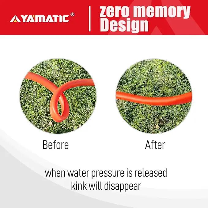 YAMATIC Female to Female Short Garden Hose 5/8 in x 10 ft, 2 in 1 Dual Use Heavy Duty Leader Hose with Solid Brass Connector, All-Weather Water Hose, Burst 600 PSI by GreenHaven Gardens