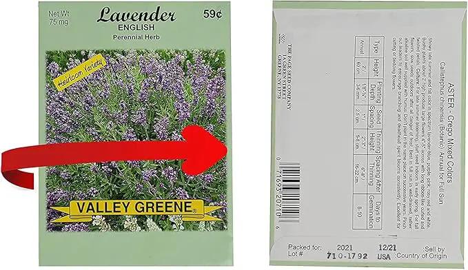 Set of 50 Flower Seed Packets! Flower Seeds in Bulk, 15 or More Varieties Available! by GreenHaven Gardens