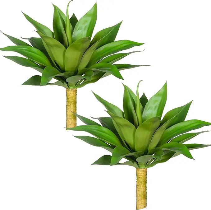 Artificial Agave Plants,Large UV Resistant Fake Agave Planters for Indoor and Outdoor Decorating Artificial Plants for Outdoors Plants(2Pack, 22") by GreenHaven Gardens