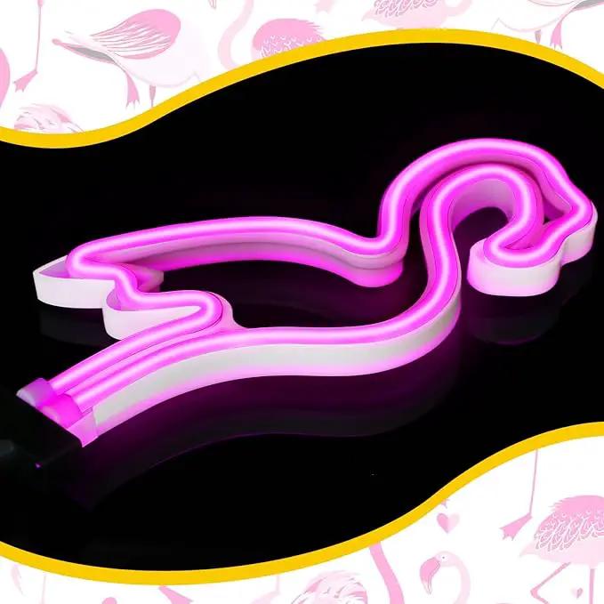 Hortsun Flamingo Solar Lights Outdoor Neon Light Yard Pink Flamingo Waterproof Decorations for Garden Patio Yard Pathway Decoration(2 Pack) by GreenHaven Gardens