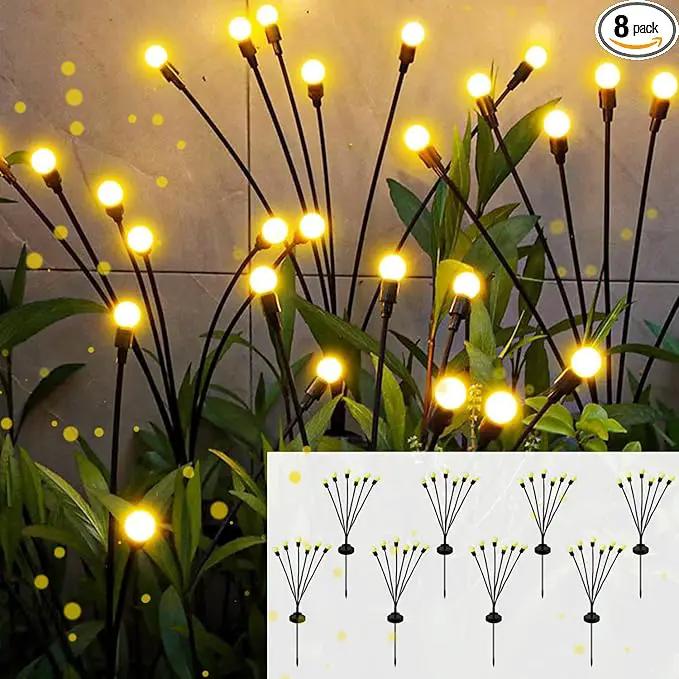 Solar Garden Lights, 8 Pack Waterproof Outdoor Swaying Lights for Patio, Garden, Pathway Decoration by GreenHaven Gardens