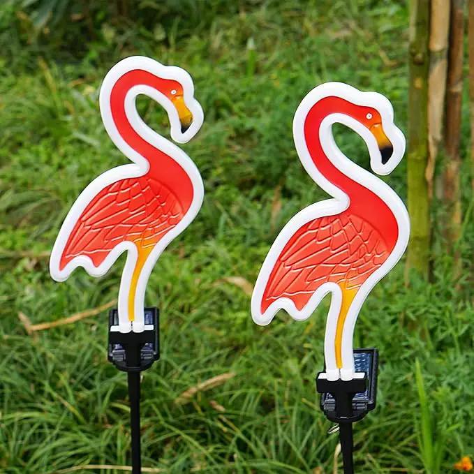 SunKite Flamingo Solar Stake Lights Outdoor,Waterproof Solar Neon Lights for Garden,Yard, Lawn,Pathway,Patio,Backyard (2 Pack) by GreenHaven Gardens