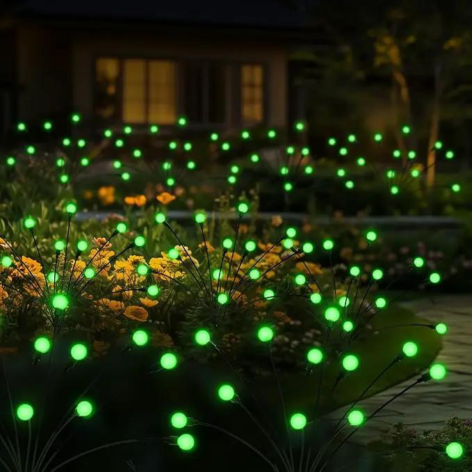 Solar Garden Lights,Halloween Lights Outdoor 60 LED Firefly Halloween Garden Lights Outdoor,Solar Lights for Outside,Solar Lights Outdoor Waterproof for Halloween,Christmas,Yard,Patio(Green) by GreenHaven Gardens