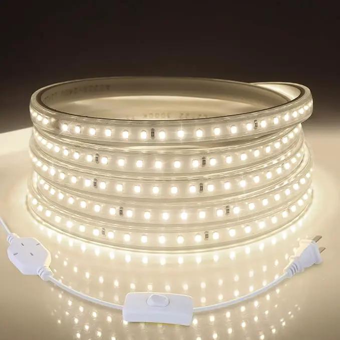 AIMENGTE Outdoor LED Strip Lights Plug in, Indoor Led Strip Lighting Waterproof, AC 110V, 240LEDs, 4000k Rope Lights for Garden, Patio, Living Room Cabinet Kitchen Mirror Lights (6.6ft, Daylight) by GreenHaven Gardens