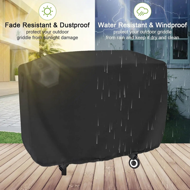 Flat Top Grill Cover Waterproof for 3-Burner Flat Top Gas Griddle Grill, Weatherproof Cover for Protecting Flat Iron Grill/Propane Griddle/Outdoor Barbecue Gril by GreenHaven Gardens