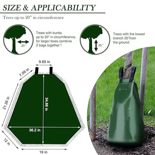 8 Pack 20 Gallon Capacity Watering Bags for Tree, 6-8 Hours Slow Release Tree Water Bags, Reusable Tree Watering Bag, Premium PVC Gator Bags for Healthier Trees, Sapling, Plant by GreenHaven Gardens