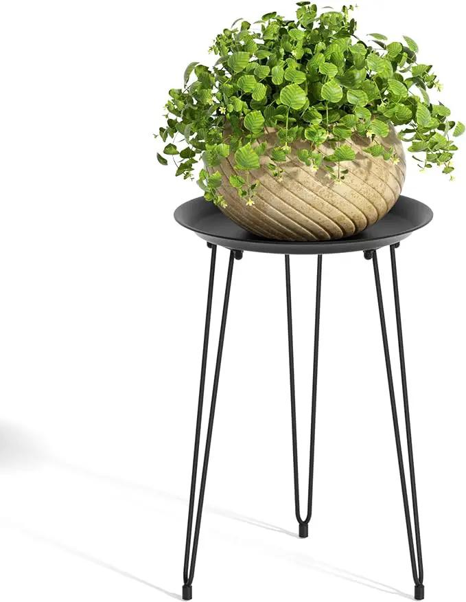 SUEH DESIGN Plant Stand Indoor, Metal Plant Stand Round Plant Table Heavy Duty Plant Stool Tall Flower Pot for Indoor Outdoor Home Decor, 1 Pack Tall by GreenHaven Gardens