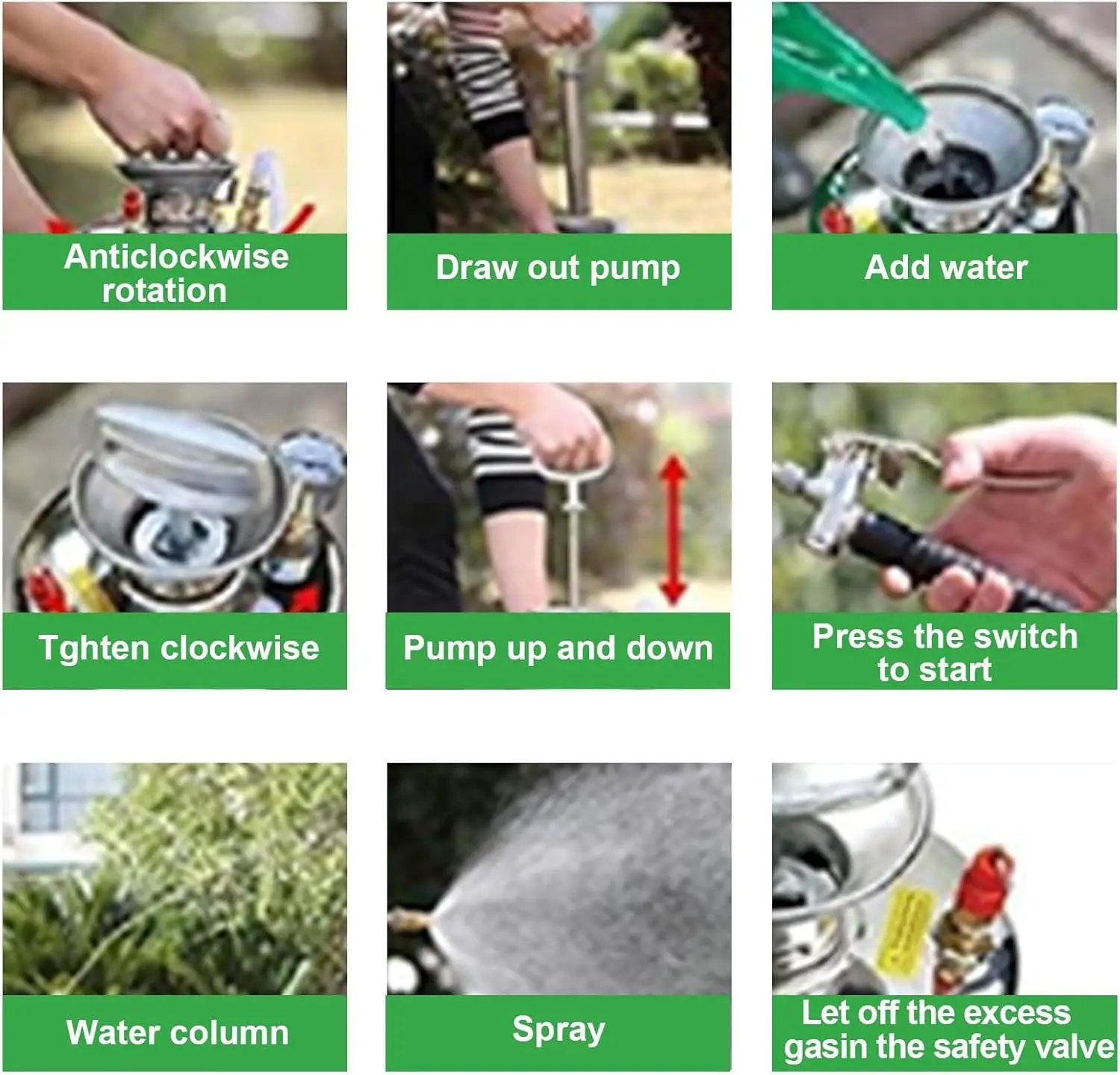 3.5 Gallon Stainless Steel Sprayer, Hand Metal Pump Up Sprayer Reinforced Hose with Pressure Gauge, Safety Valve & Adjustable Nozzle, Garden Weed Sprayers for Lawn, Gardening, Sanitizing by GreenHaven Gardens