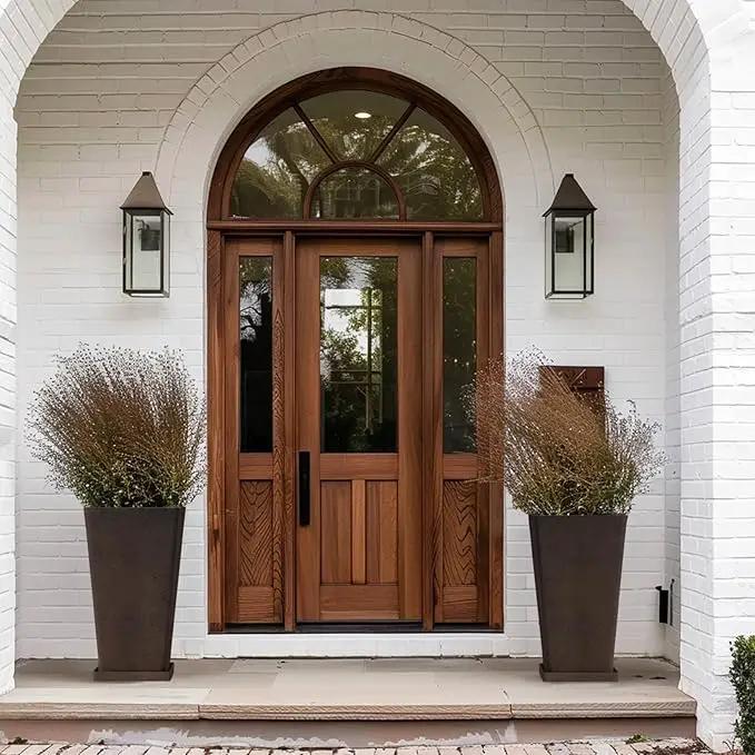 LA JOLIE MUSE Tall Outdoor Planters Set of 2, 20 inch Large Tapered Square Planters for Indoor/Outdoor Plants, Large Outdoor Flower Pots for Front Door, Patio and Deck by GreenHaven Gardens