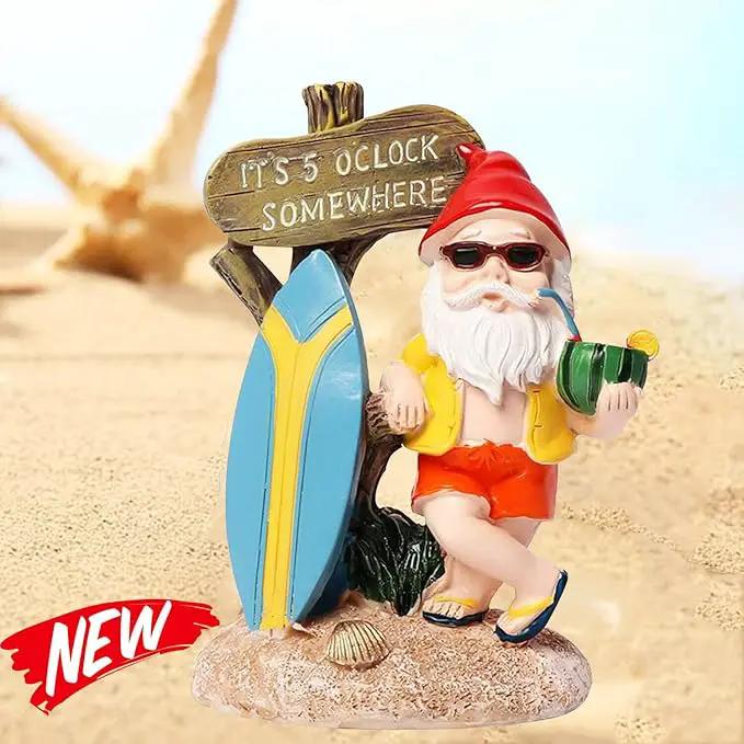 Garden Gnomes Outdoor Funny-It is 5 O'clock Somewhere Gnome Ourdoor Statue for Indoor Outdoor Garden Gnome Sculpture Patio Yard Lawn Dwarf Decoration by GreenHaven Gardens