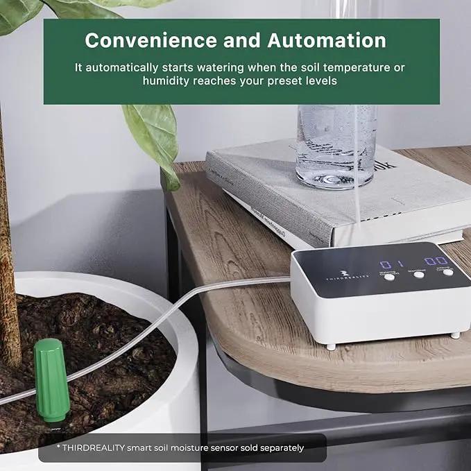 THIRDREALITY Zigbee Smart Watering Kit for Potted Plants, Indoor Plant Watering System, Hub Required, Compatible with Echo Devices with Zigbee Hub Built-in, Home Assistant, SmartThings, Hubitat, Homey by GreenHaven Gardens