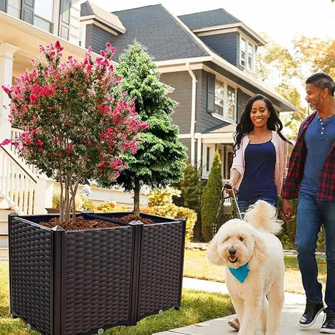 Raised Garden Bed Planter for Outdoor Plants Planter Box Elevated Garden Boxes Deepened Plant pots Perfect for Garden Patio Balcony Deck to Planting Flowers Vegetables Tomato and Herbs by GreenHaven Gardens