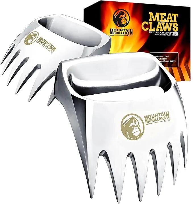 Meat Claws Meat Shredder for BBQ - Perfectly Shredded Meat, These Are The Meat Claws You Need - Best Pulled Pork Shredder Claw x 2 For Barbecue, Smoker, Grill (Solid Metal) by GreenHaven Gardens