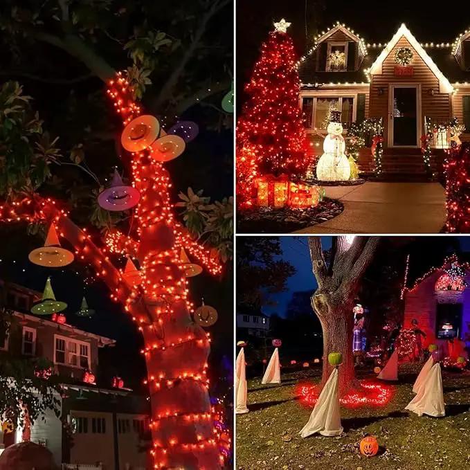 OZS Upgraded 2Pack 164ft 400 LED Christmas String Lights Outdoor Indoor, Extendable Fairy String Lights, Waterproof 8 Modes Green Wire Tree Lights for Holiday Party Christmas Decorations (Red) by GreenHaven Gardens