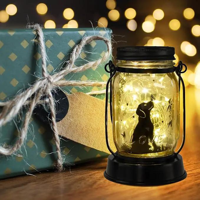 Dog Solar Lanterns Dog Lover Gifts for Women Men Dog Lovers Gifts Hanging Dog Lanterns with Stake for Yard Lawn Garden Decor Waterproof Dog Lights by GreenHaven Gardens