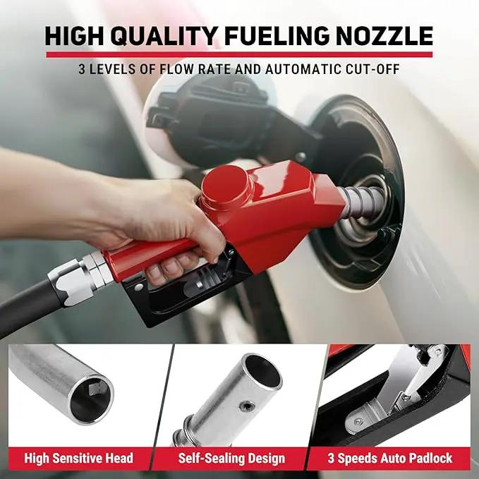 Diesel Fuel Hose Reel 1" x 50FT 300PSI Retractable Fuel Hose Reel Heavy-Duty Steel Ratchet Spring Driven Professional Diesel Hose Reel Auto Swivel Rewind with Fuel Nozzle for Vehicle Tank Truck Ship by GreenHaven Gardens