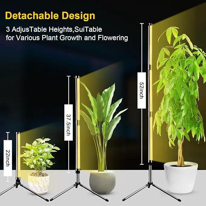 Grow Lights for Indoor Plants, Height Adjustable with On/Off Switch and Timer, Vertical Plants Grow Light for Indoor Plant Growth and Flowering by GreenHaven Gardens