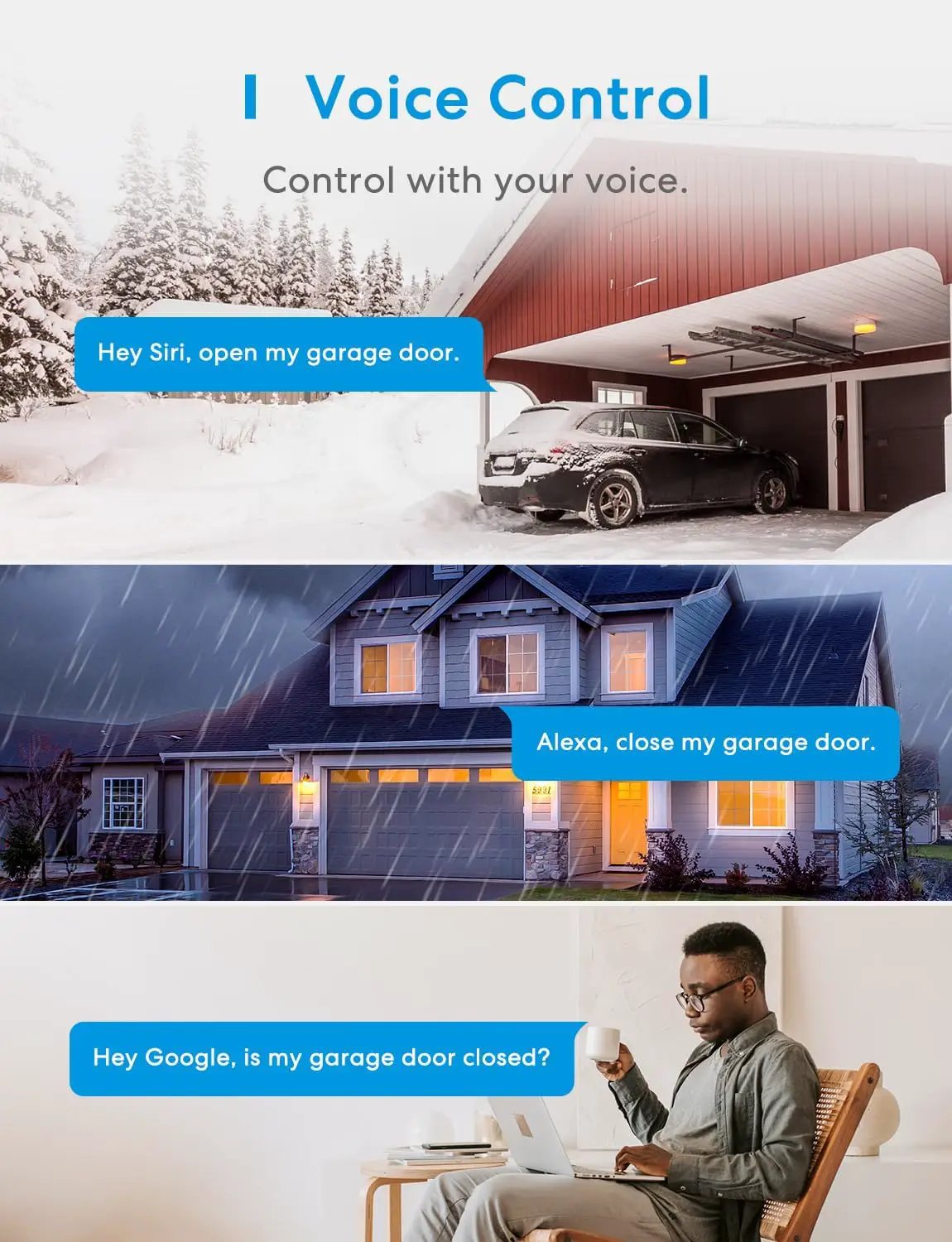 meross Smart Garage Door Opener Remote, Compatible with Apple HomeKit, Amazon Alexa, Google Assistant, CarPlay and SmartThings, No Hub Required by GreenHaven Gardens